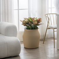 Pot de fleurs en plastique PP, finition sablée, avec système d'arrosage automatique, grande capacité pour plantes d'intérieur et d'extérieur, jardin, patio.
