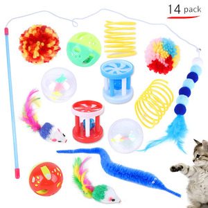 Kit de Juguetes Interactivos <span class=keywords><strong>para</strong></span> Gatos, Juego de Bolas de Sisal con Campana y Ratón <span class=keywords><strong>para</strong></span> Gatitos, <span class=keywords><strong>para</strong></span> Estimulación en Interiores - Product Image 3