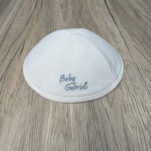 Kippa personnalisée en lin, Kippot, Kippah, Yarmulke juive, <span class=keywords><strong>chapeau</strong></span> avec impression d'image - Product Image 4