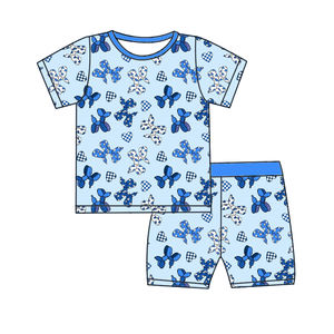 Baby- und Kinderkleidung aus Bambus-Spandex-Material Kurzarm-Body und Shorts Set - Product Image 2