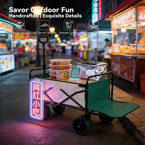 Açık Hava Bahçe Plaj Arabası Balıkçılık Katlanır Kamp Arabası Taşınabilir Alışveriş Tur El Bagajı Arabası - Product Image 1