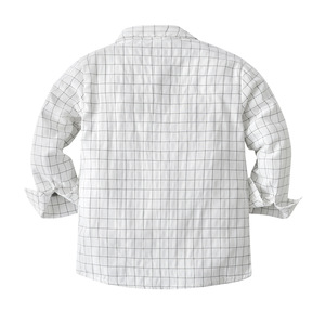Polo à col roulé en coton blanc pour garçons de 2 à 8 ans Style formel à manches longues Caractéristique à séchage rapide Dessin animé à carreaux pour le printemps - Product Image 2