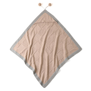 Ensemble écharpe et <span class=keywords><strong>bonnet</strong></span> pour bébé en cachemire 100% luxe, style 2024, tricoté, couleur unie, pour l'hiver, avec couverture - Product Image 6