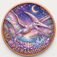 Pièce de monnaie en cuivre fin 999 de 1 oz, Pteranodon Pterosaure, relief 3D, effet UV, réplique fidèle, art métallique représentant un reptile volant du Crétacé
