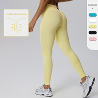 Leggings de yoga taille haute effet seconde peau pour femme, avec effet froncé discret rehausseur de fessier, très élastiques et respirants, pour l'entraînement et le quotidien