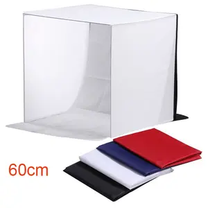 60X60 Cm Opvouwbare Mini Fotostudio Soft Box Shooting Tent Softbox Kubus Box Met 4 Achtergronden + Draagtas