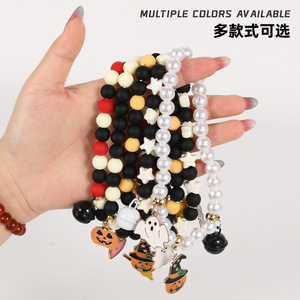 Collar de Halloween para mascotas con colgante de calabaza y fantasma, bonito collar de joyería para gatos y perros, tallas pequeñas y medianas, para todas las estaciones - Product Image 3