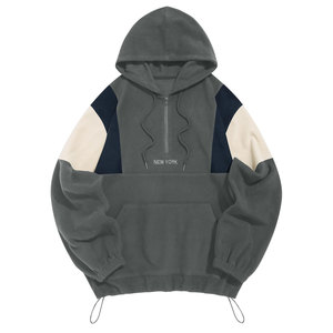 Sweat à capuche pour homme de qualité supérieure entièrement personnalisé en couleur unie en polyester/coton pour l'hiver - Product Image 4