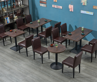 Ensemble de table et de chaises en bois pour restaurant extérieur moderne, café, salon, vente en gros