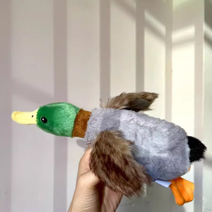 Çevre Dostu 28cm Gerçekçi Dayanıklı Sıkıntı Giderici Ses Çıkaran Ördek Peluş Evcil Hayvan Oyuncağı Kediler ve Köpekler için - Product Image 4