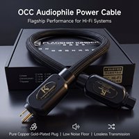 Cable de Alimentación para Audiófilos OCC, Plateado en Plata, Cobre Puro, Enchufe Universal EU/US, Cable HIFI para Amplificador de Audio y Video, Equipo Estéreo