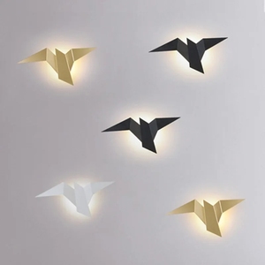 Applique de couloir noir blanc or fond applique moderne <span class=keywords><strong>oiseau</strong></span> volant forme LED applique murale - Product Image 1