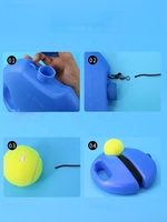 Ensemble d'entraînement de tennis pour jeu solo, base de rebond avec cordon élastique, balle de tennis durable, système d'entraînement tout-en-un