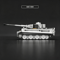 TK2 TK8001 Alman Panzer VI Tiger S04 Ağır Tankı II. Dünya Savaşı Askeri Model Kiti ABS 1544 Parçalı Yapım Bloğu Seti Eğitici Oyuncak