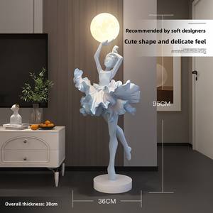 Lampada da terra scultura astratta di Design ispirata al balletto per le ragazze grande ornamento eco-friendly artigianato creativo - Product Image 2