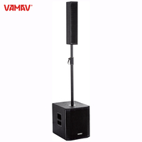 VAMAV Bocinas Profesional  AURA 12,500W RMS, Efectos DSP, Clase D, Altavoz Columna Activo de 12", compatible con BT, USB y Mic