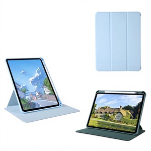 Étui de protection en cuir à trois volets pour <span class=keywords><strong>iPad</strong></span> <span class=keywords><strong>Pro</strong></span> 2024 Air 456, écran vertical rotatif 11 pouces, 1310.212.9 - Product Image 2