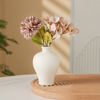 Vase en céramique blanche unie, petit format, pour graffiti DIY, décoration florale pour la maison et l'hôtellerie, finition biscuit