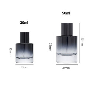 Flacon pulvérisateur de parfum en verre vide à col serti dégradé noir de 30 ml et 50 ml pour utilisation - Product Image 6