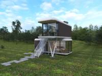 Villa mobile préfabriquée de luxe maison modulaire système de contrôle intelligent cadre en acier léger maison préfabriquée unité modulaire mobile