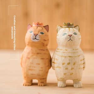Figura de Gato Tallada en Madera de Tilo, Regalo de Cumpleaños, Adorno para Envío Directo DIY - Product Image 2
