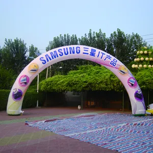 Arco inflable con funciones coloridas personalizadas, decoración para eventos, Maratón
