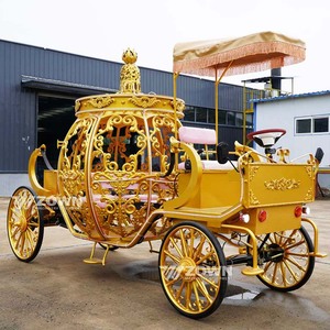Carruaje Eléctrico de Lujo Dorado con Toldo para Bodas y Eventos, y para Recorridos Turísticos en Lugares Panorámicos - Product Image 3