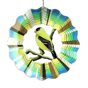Quiet Garden Decoration Wind Chimes Hanging 3D Animal Wind Spinner Reflective Decoration Garden Ornaments