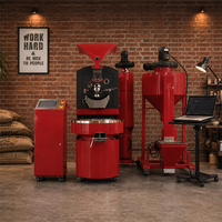 Machine à torréfier les fèves de cacao, les grains, les noix, les cacahuètes et le café, électrique et à gaz, à air chaud, en acier inoxydable, capacité 6-15 kg/lot