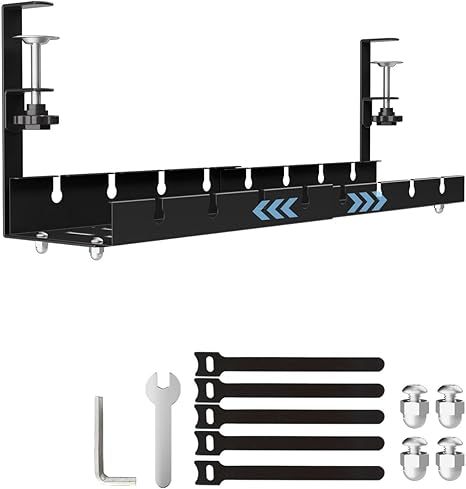 Adjustable Length Large Cord Organizer for Wire Management Tray