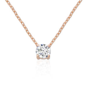 Collana <span class=keywords><strong>con</strong></span> Pendente <span class=keywords><strong>Solitario</strong></span> Classica in Argento Sterling 925 Placcato Oro 18K <span class=keywords><strong>con</strong></span> Zirconia Cubica 8A da 8mm e Catena a Cavo - Product Image 3