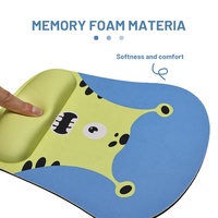 Tapis de souris ergonomique en mousse à mémoire de forme avec support pour le poignet, base antidérapante en caoutchouc, design personnalisable en stock pour le bureau et la maison