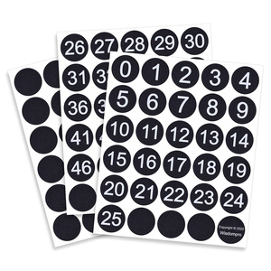 Nummerierte Etiketten Selbstklebende Aufkleberrollen Seriennummer-Etiketten Fortlaufende Nummern-Aufkleber Papieretikettenbögen - Product Image 6