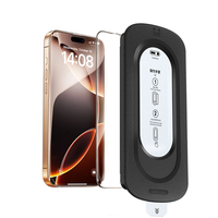 Protection d'écran en verre trempé anti-poussière pour iPhone 17 Pro Max, 9H HD, couverture intégrale, kit d'installation OEM personnalisé en gros