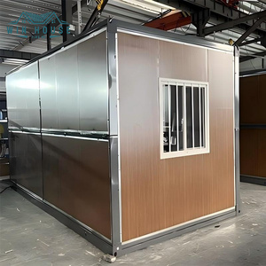 Maison conteneur pliable en acier galvanisé, bureau modulaire préfabriqué, dortoir portable pour travailleurs, pièce isolée ignifuge - Product Image 4