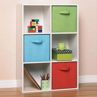Boîte de rangement pliable en forme de cube pour vêtements et jouets, en tissu non tissé, avec poignée frontale