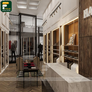 ชั้นวางเสื้อผ้าบูติกขนาดกะทัดรัด ตู้แขวนเสื้อผ้าสำหรับพื้นที่แคบ อุปกรณ์จัดแสดงสินค้าสำหรับร้านค้าขนาดเล็ก - Product Image 5