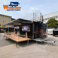 Remorque de bar mobile pliable à deux étages Webetter, grill pour poulet rôti, kebab, shawarma, camion de restauration rapide, cuisine entièrement équipée
