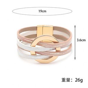 Nautical <b>Leather</b> <b>Bracelet</b> Professional Influencer Choice Item Antique Steel Holiday Gift for Women Two-tone Finish - Product Image 1