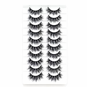 Vente en gros d'usine, bandes de <span class=keywords><strong>cils</strong></span> 3D en soie naturelle, <span class=keywords><strong>cils</strong></span> vaporeux, <span class=keywords><strong>faux</strong></span> <span class=keywords><strong>cils</strong></span> vegan, 10 paires, ensemble de <span class=keywords><strong>faux</strong></span> <span class=keywords><strong>cils</strong></span> en vison, boîte de <span class=keywords><strong>cils</strong></span> personnalisée - Product Image 1