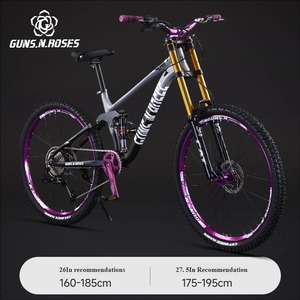 Bicicleta de Montaña MTB de <span class=keywords><strong>27.5</strong></span>/<span class=keywords><strong>26</strong></span> Pulgadas con Suspensión Trasera para Adultos, con Freno Hidráulico para Descenso y Todoterreno, Modelo 120Firework con Campana <span class=keywords><strong>en</strong></span> la <span class=keywords><strong>Rueda</strong></span> Trasera - Product Image 5