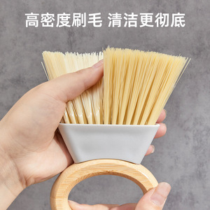 Mini escoba y recogedor de bambú con gancho para colgar, herramienta de limpieza de escritorio - Product Image 5
