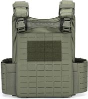 Chaleco Táctico, Chaleco Ligero de Liberación Rápida, Chaleco con Peso Ajustable para Entrenamiento de Caza al Aire Libre, Portaplacas
