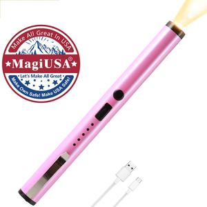 พวงกุญแจไฟฉาย MagiUSA อลูมิเนียม 2003 แบบชาร์จไฟได้ ไฟ LED UV สีขาว พกพาสะดวก ใช้ในกรณีฉุกเฉิน แสงสว่างกลางแจ้ง ของขวัญส่งเสริมการขาย - Product Image 1