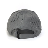 Casquette personnalisable de marque OEM/ODM avec 6 panneaux logo Golf européen Vente en gros Chapeaux gris vierge en polyester, durable, imperméable et léger