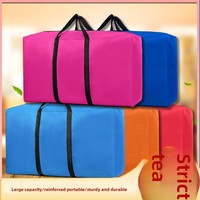 Sac à bagages de grande capacité en tissu Oxford unisexe, emballage renforcé de couleur pure, cosmétiques pour la rentrée scolaire et les vacances