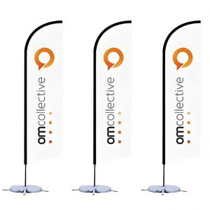 ธงโฆษณามาตรฐานสากลสำหรับใช้งานกลางแจ้ง ธงขนนกสำหรับโปรโมชั่น ธงชายหาด - Product Image 1