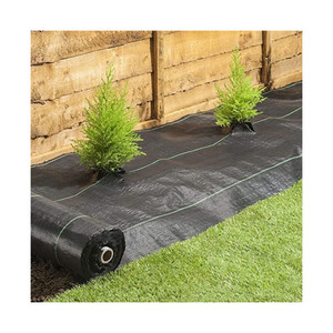 YRH usine noir PP usage agricole plastique paillis Anti-herbe tissu couvre-sol tissé contrôle des mauvaises herbes tissu rouleau feuille - Product Image 1