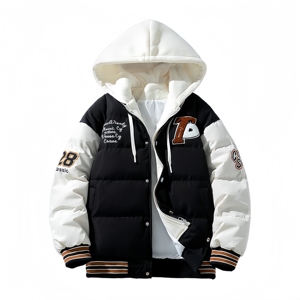 Veste d'hiver matelassée à capuche pour homme, vente en gros, prix abordable, vêtements d'extérieur masculins en gros - Product Image 6