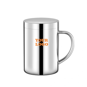 200ml 300ml 400ml 500ml đôi tường thép không gỉ cốc cà phê cốc cắm trại cốc cốc thép có tay cầm và nắp - Product Image 4